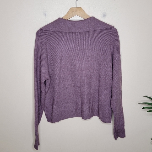 A New Day | Collared Ribbed V-neck Pullover Sweater Size Medium - Picture 5 of 5